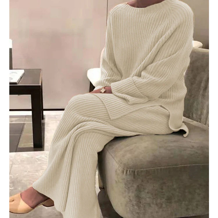 Damen Strickanzug mit weichem Rippenmuster und weitem Schnitt Heidi-Mode - Image 4