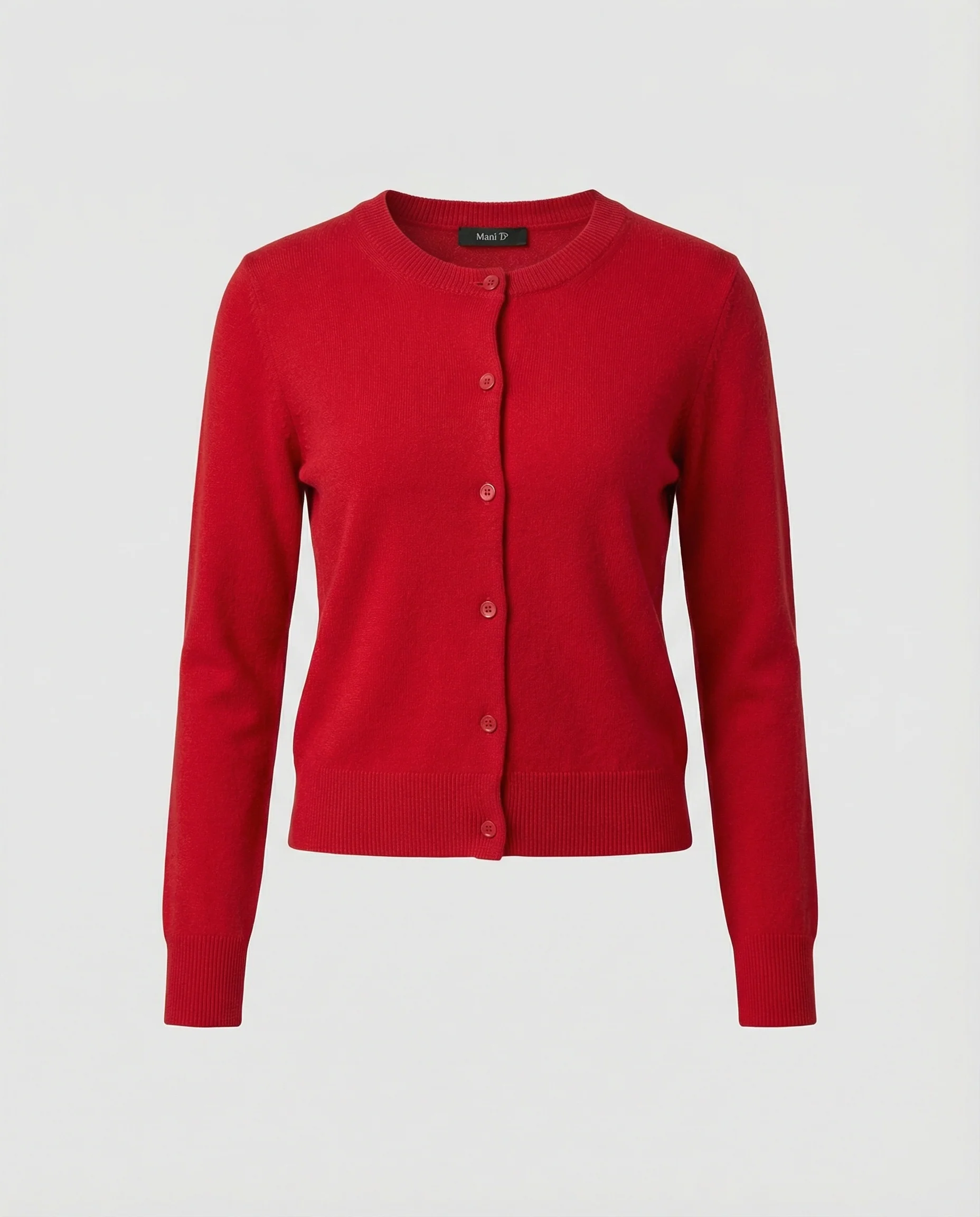 Damen Strickjacke aus Wollmischung in festlichem Rot - Image 5