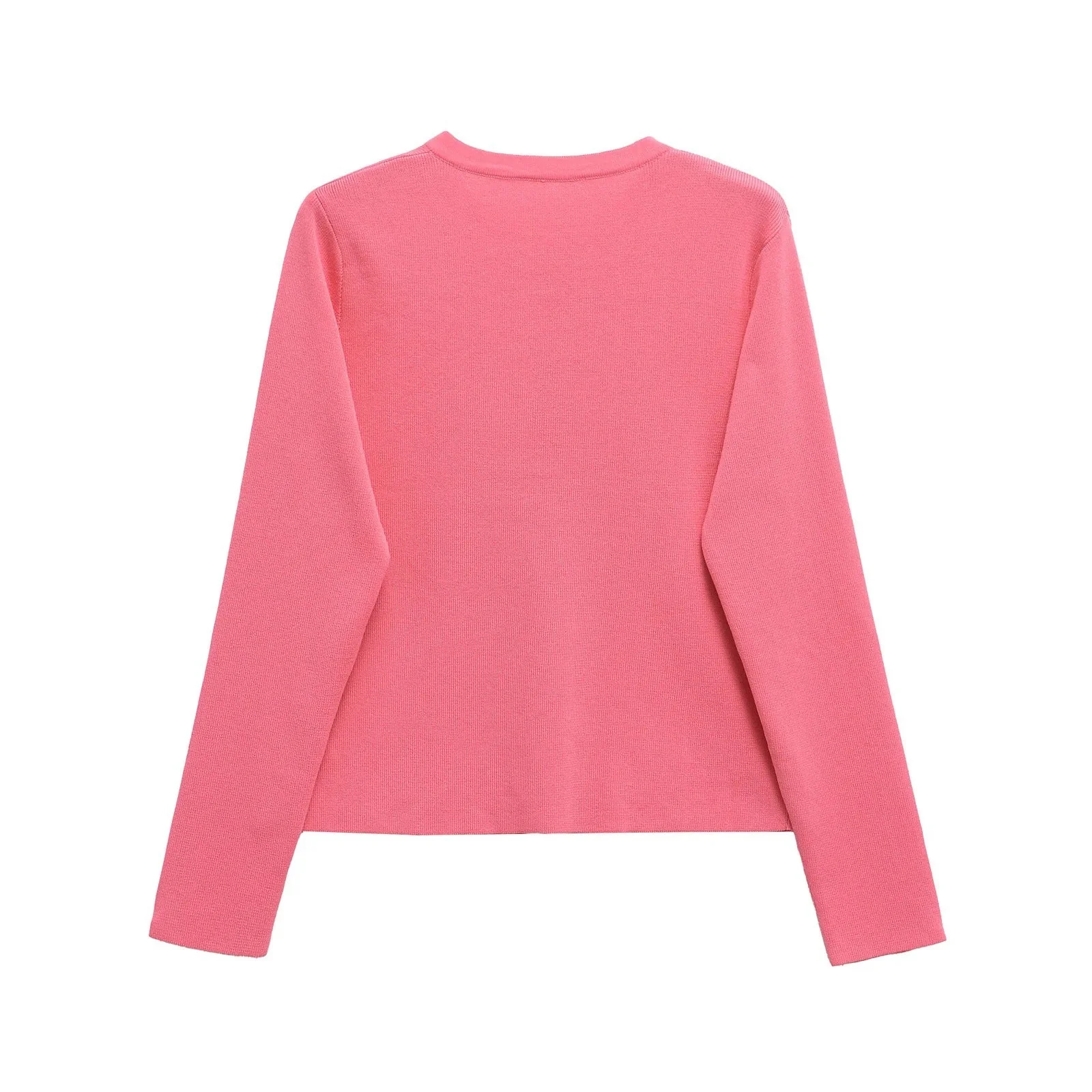Damen Strickjacke mit Knöpfbarem Design und Elegantem Rundhalsausschnitt Heidi-Mode - Image 2