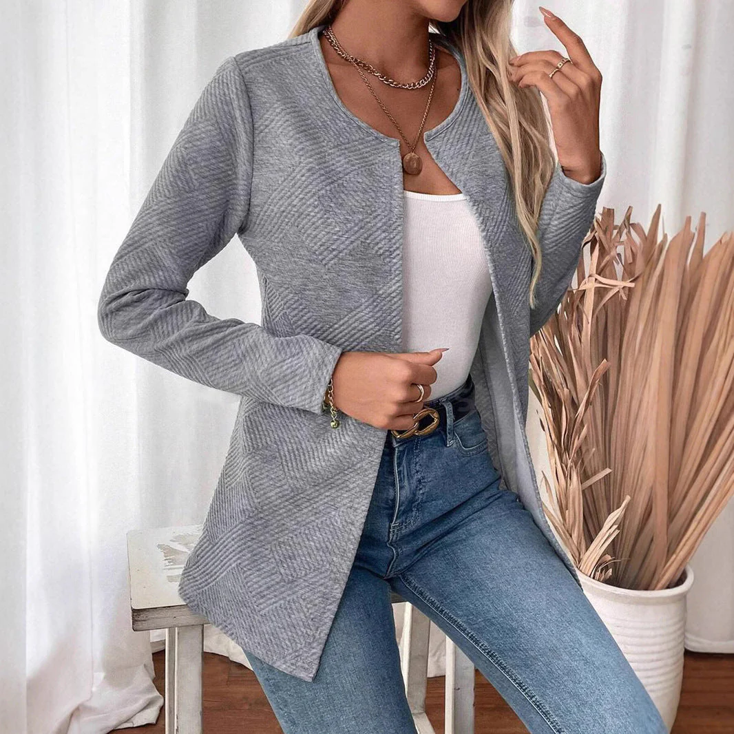 Damen Strickjacke mit Schlanker Passform – Minimalistischer & Eleganter Pendlerstil Heidi-Mode - Image 2