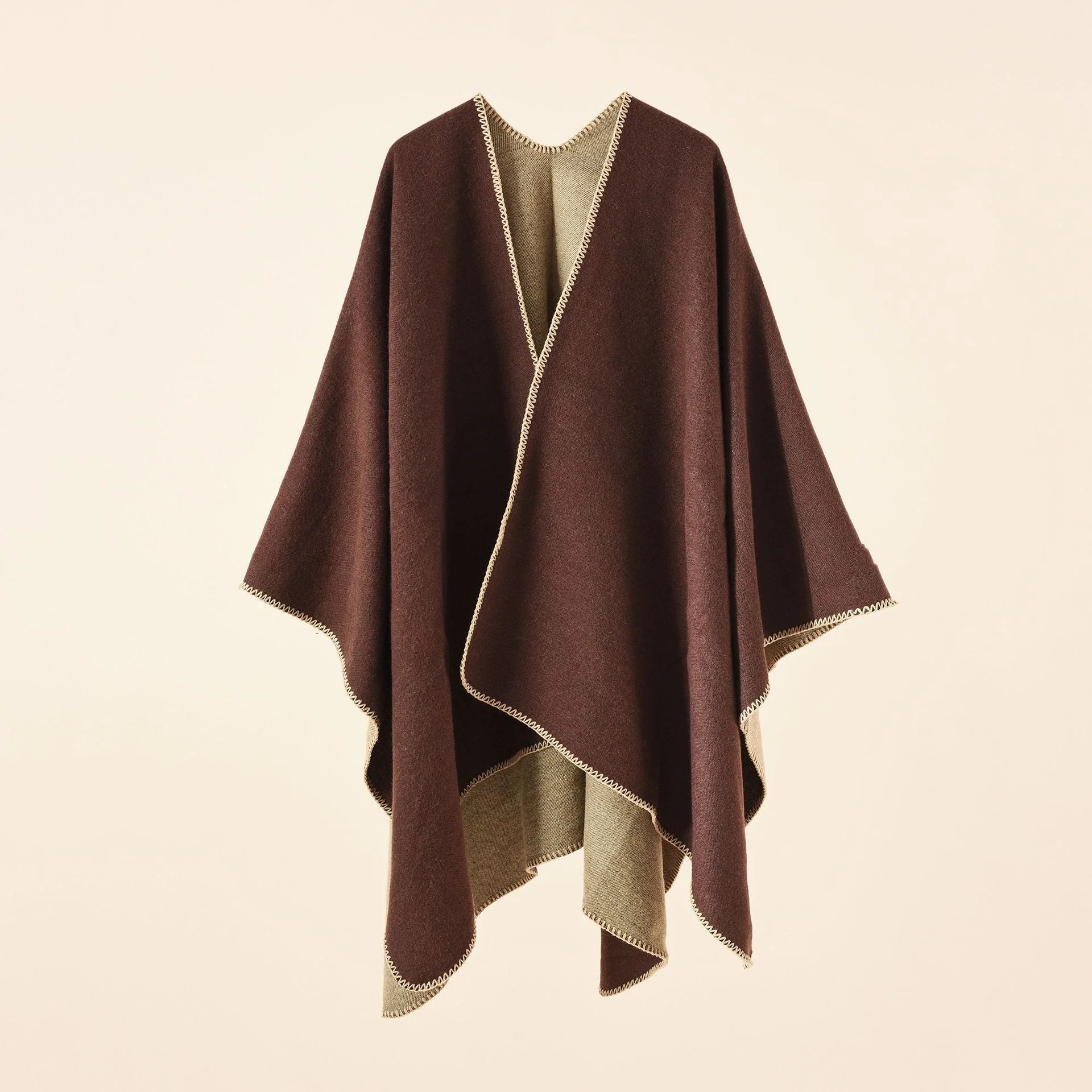 Damen Strickponcho mit Asymmetrischem Schnitt und Hoher Warmhaltefunktion Heidi-Mode - Image 10