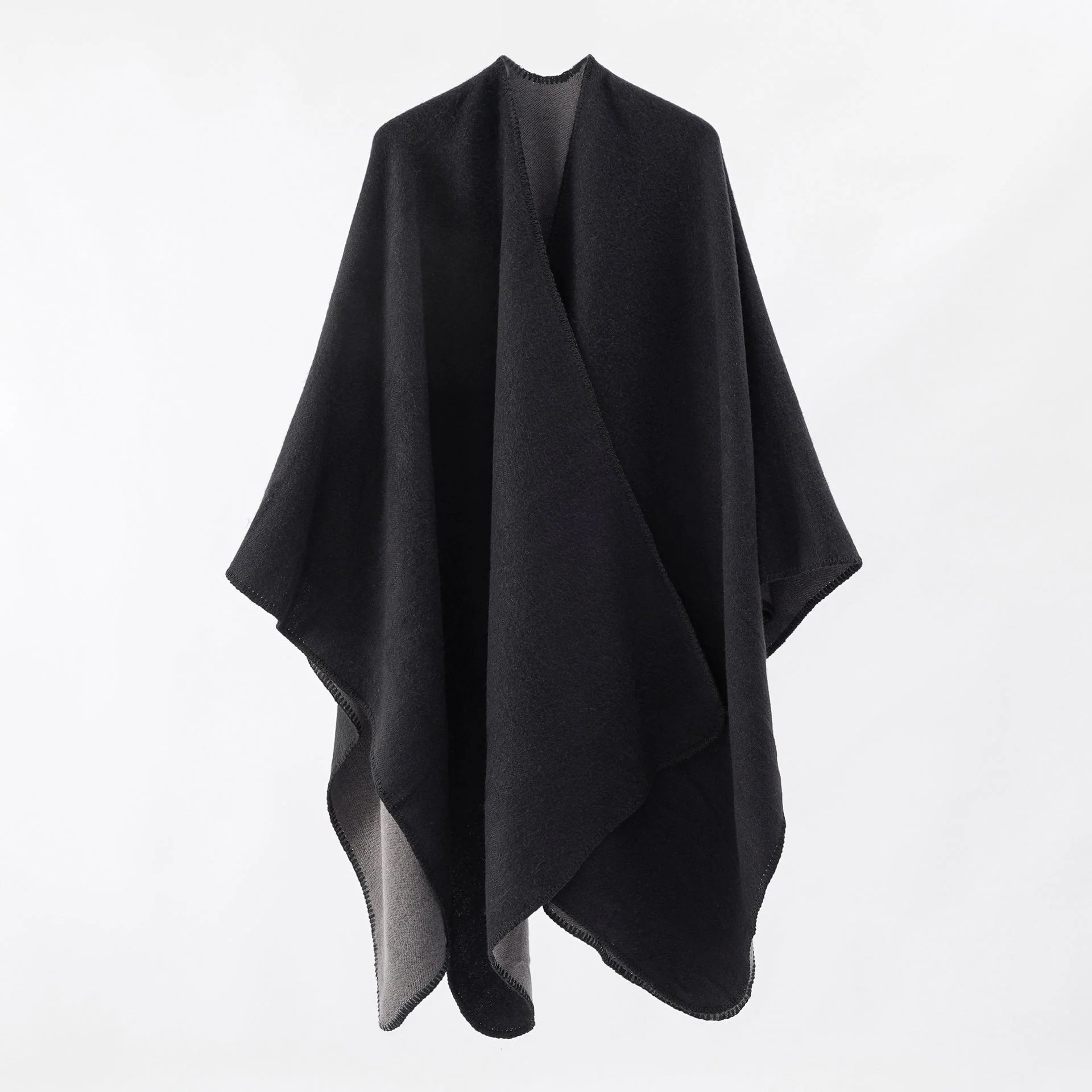 Damen Strickponcho mit Asymmetrischem Schnitt und Hoher Warmhaltefunktion Heidi-Mode - Image 6