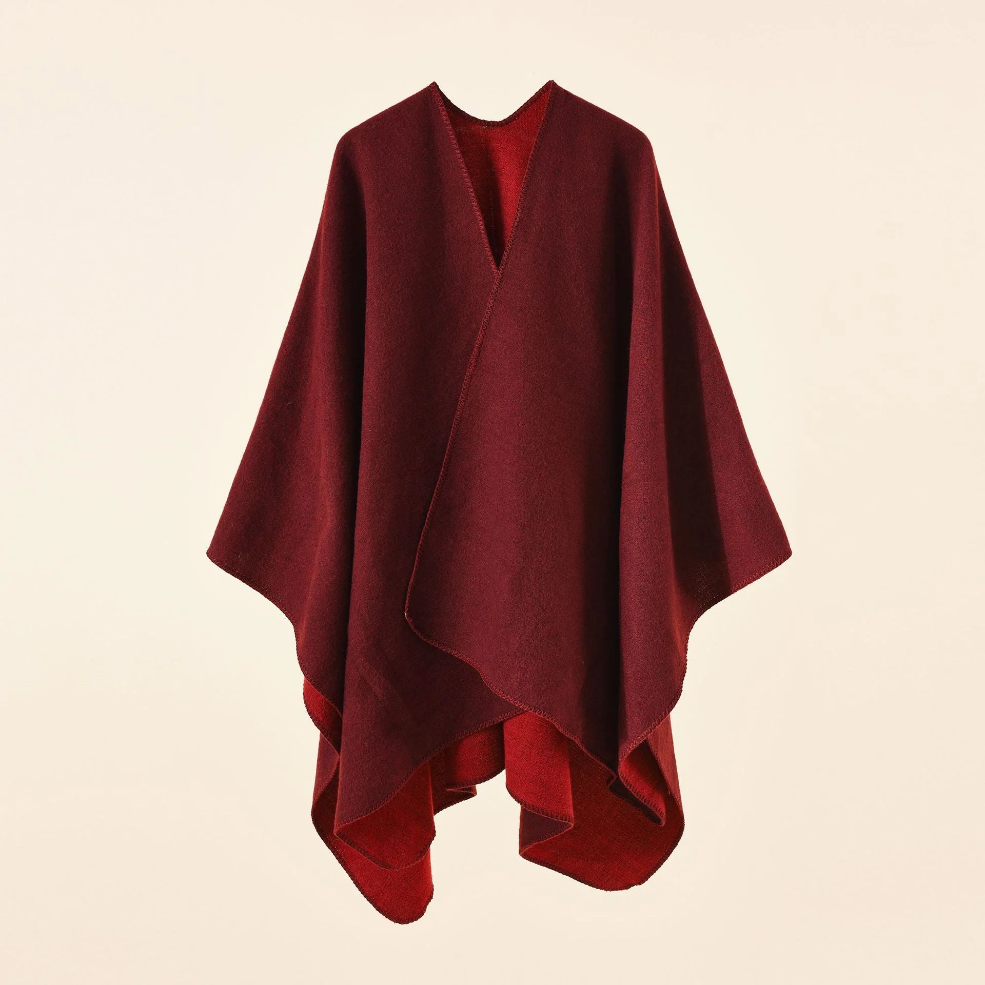 Damen Strickponcho mit Asymmetrischem Schnitt und Hoher Warmhaltefunktion Heidi-Mode - Image 8