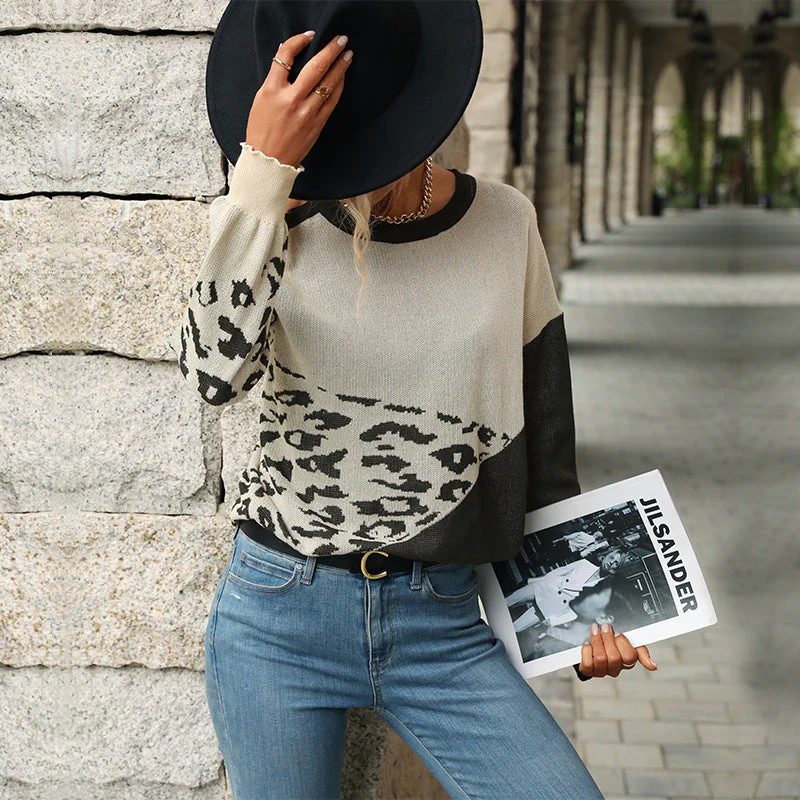 Damen Strickpullover mit Verspieltem Leo-Muster und Lässigem Schnitt Heidi-Mode - Image 2