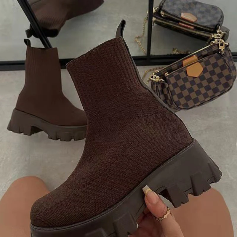 Damen Strumpfstiefel mit dämpfender Sohle und elastischem Knöchelbereich Heidi Mode - Image 3