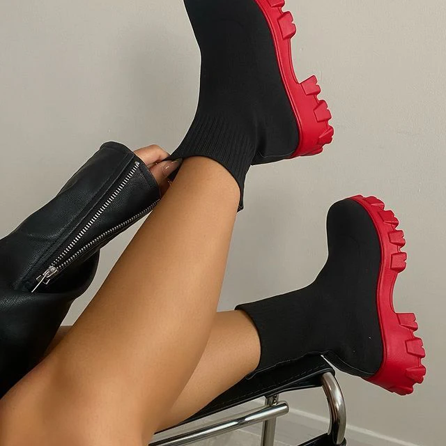Damen Strumpfstiefel mit dämpfender Sohle und elastischem Knöchelbereich Heidi Mode - Image 4