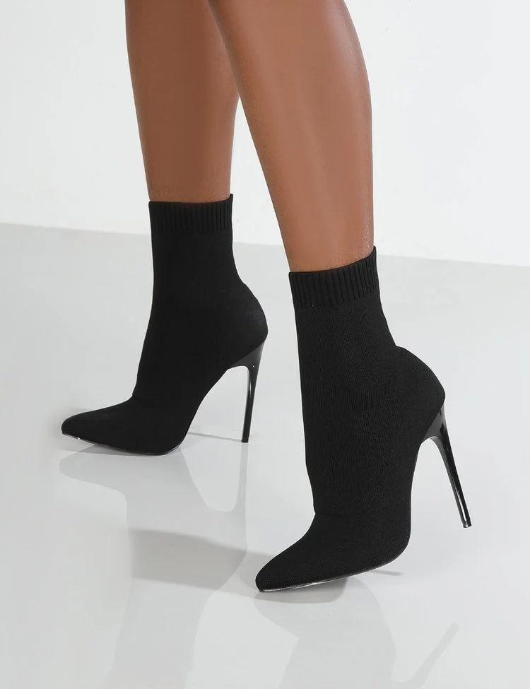 Damen Strumpfstiefel mit elegantem Stiletto-Absatz und hochwertiger Strickoptik Heidi Mode - Image 7