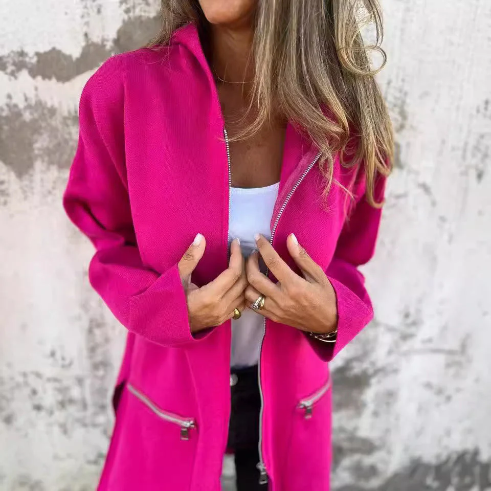 Damen Stylische Gemütliche Jacke mit Kapuze Heidi-Mode - Image 5