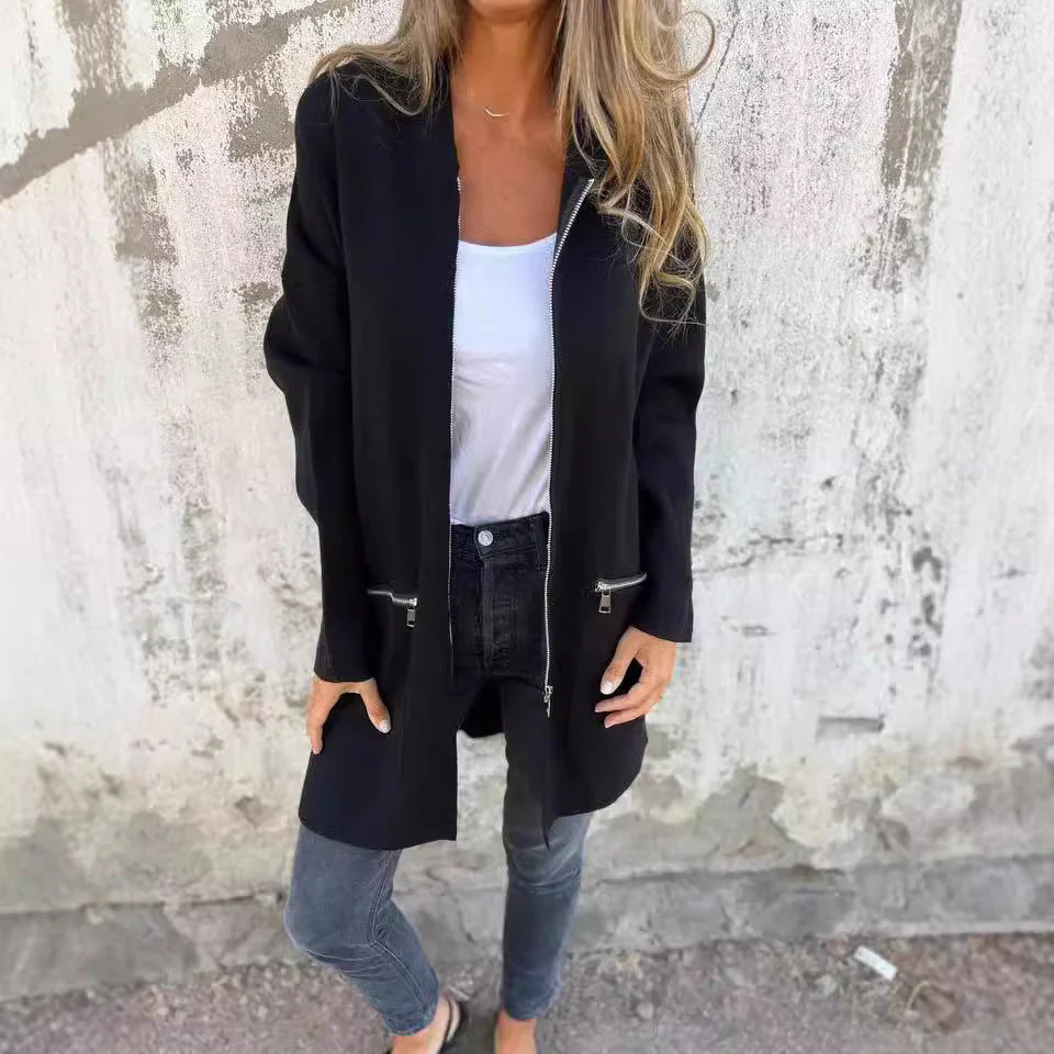 Damen Stylische Gemütliche Jacke mit Kapuze Heidi-Mode - Image 3