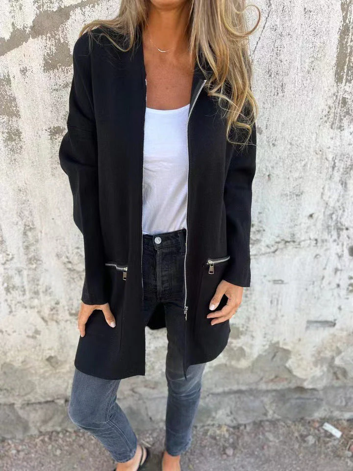 Damen Stylische Gemütliche Jacke mit Kapuze Heidi-Mode - Image 6