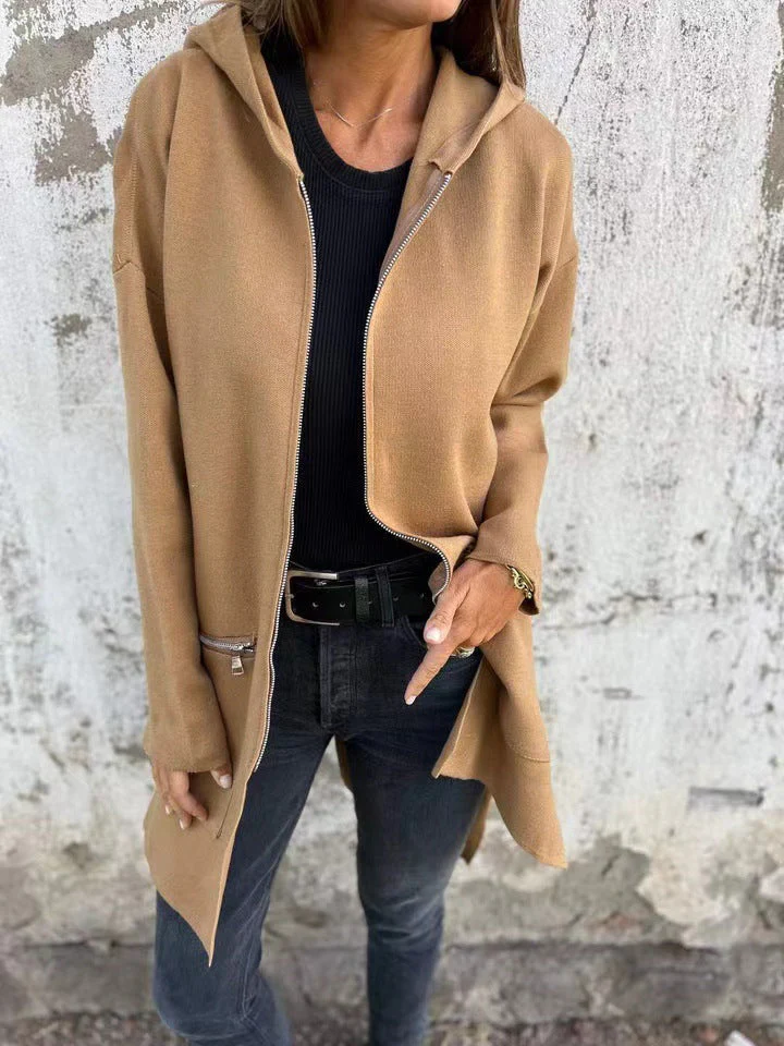 Damen Stylische Gemütliche Jacke mit Kapuze Heidi-Mode - Image 9