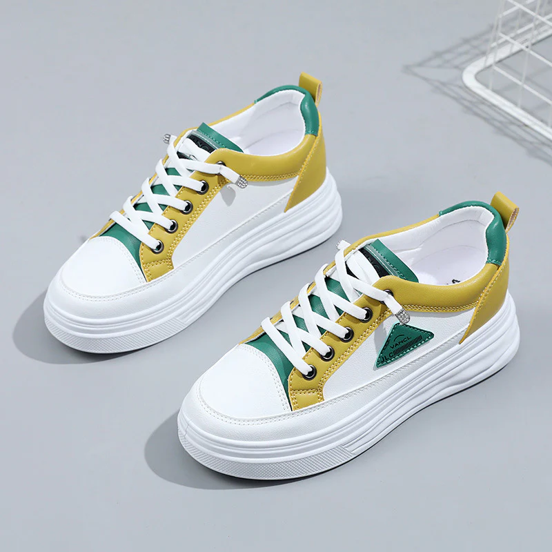 Damen stylische Plateau-Sneaker mit atmungsaktivem Obermaterial und rutschfester Sohle Heidi Mode - Image 6