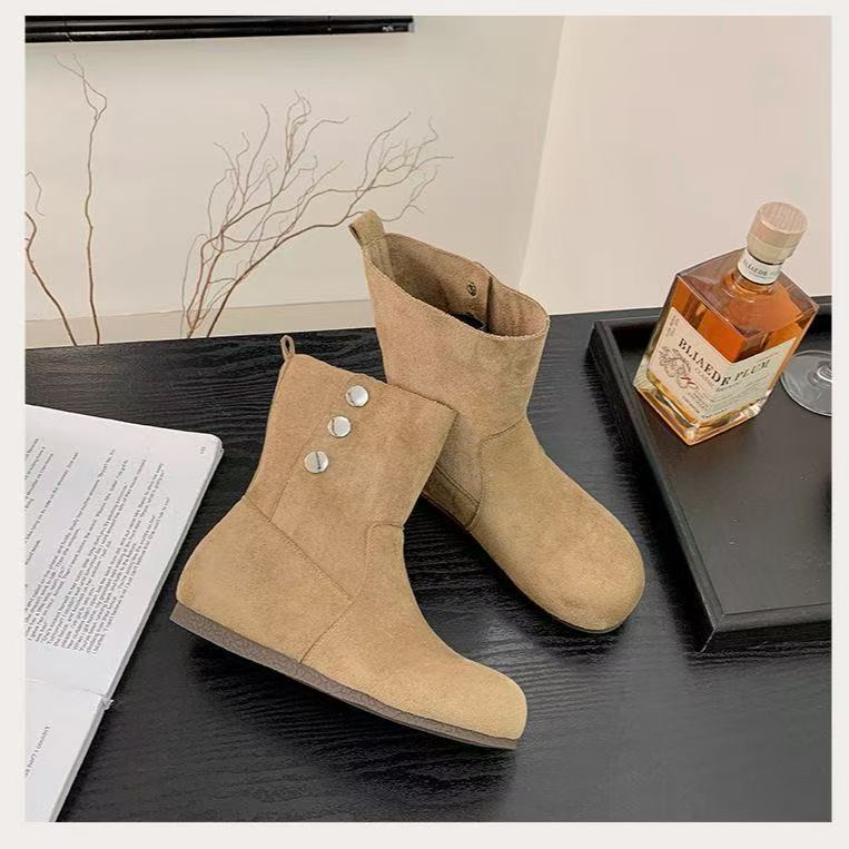 Damen Stylische Stiefeletten mit modischen Knopfdetails Heidi Mode - Image 5