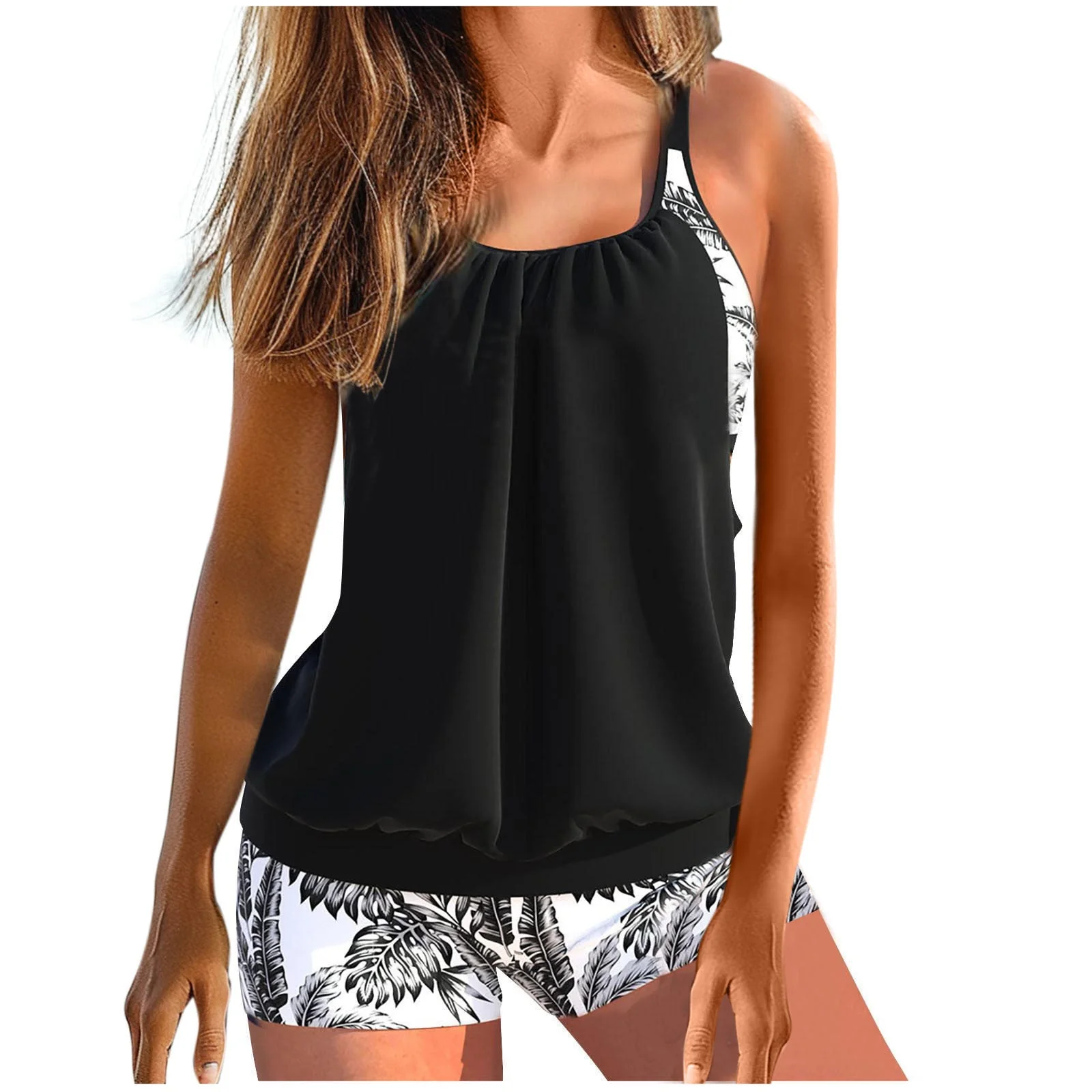 Heidi-Mode | Damen Tankini Set mit Floralen Shorts und Angenehmen Trägern - Image 3