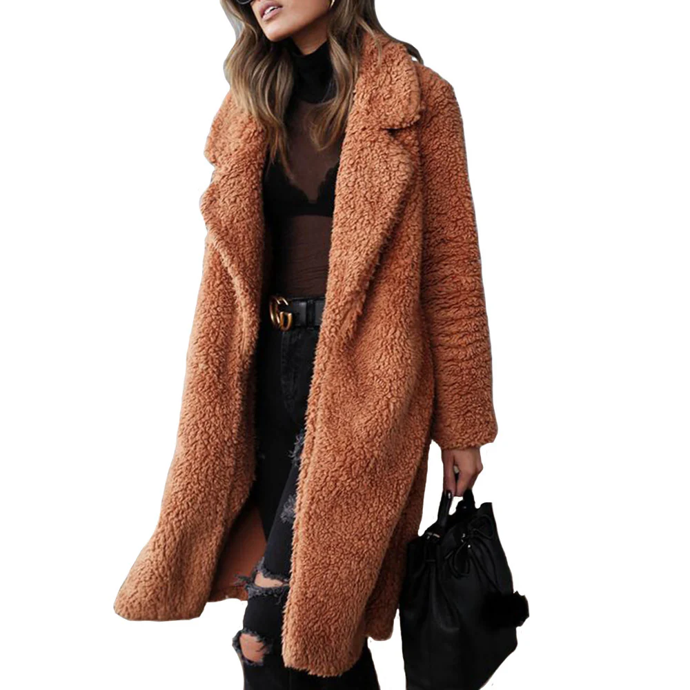 Damen Teddyfell Mantel Heidi-Mode - Image 6