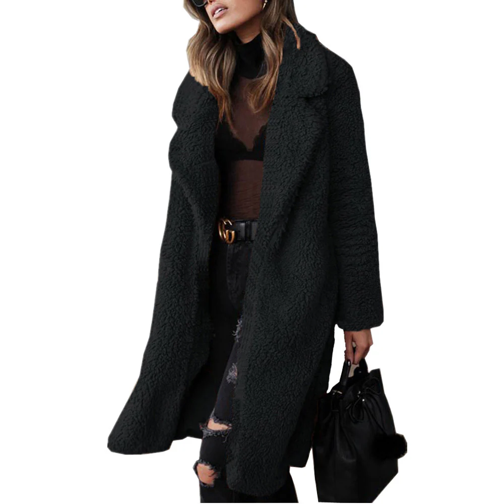 Damen Teddyfell Mantel Heidi-Mode - Image 9