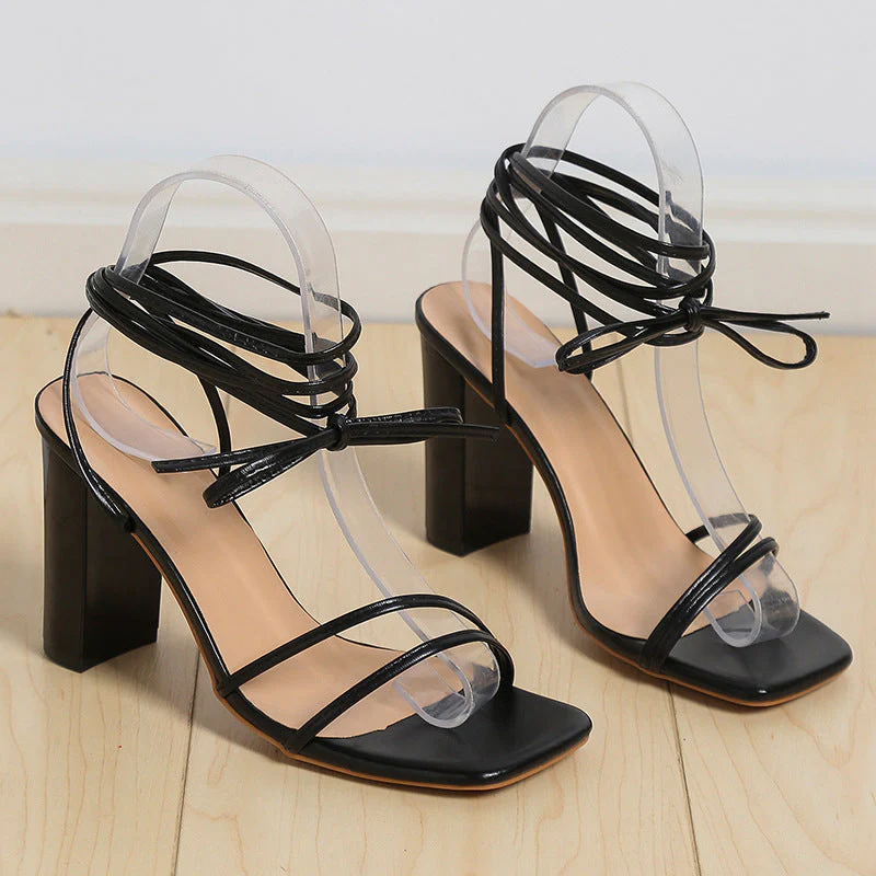 Damen Transparente High-Heel Sandalen mit Modischem Schleifen-Design Heidi-Mode - Image 6