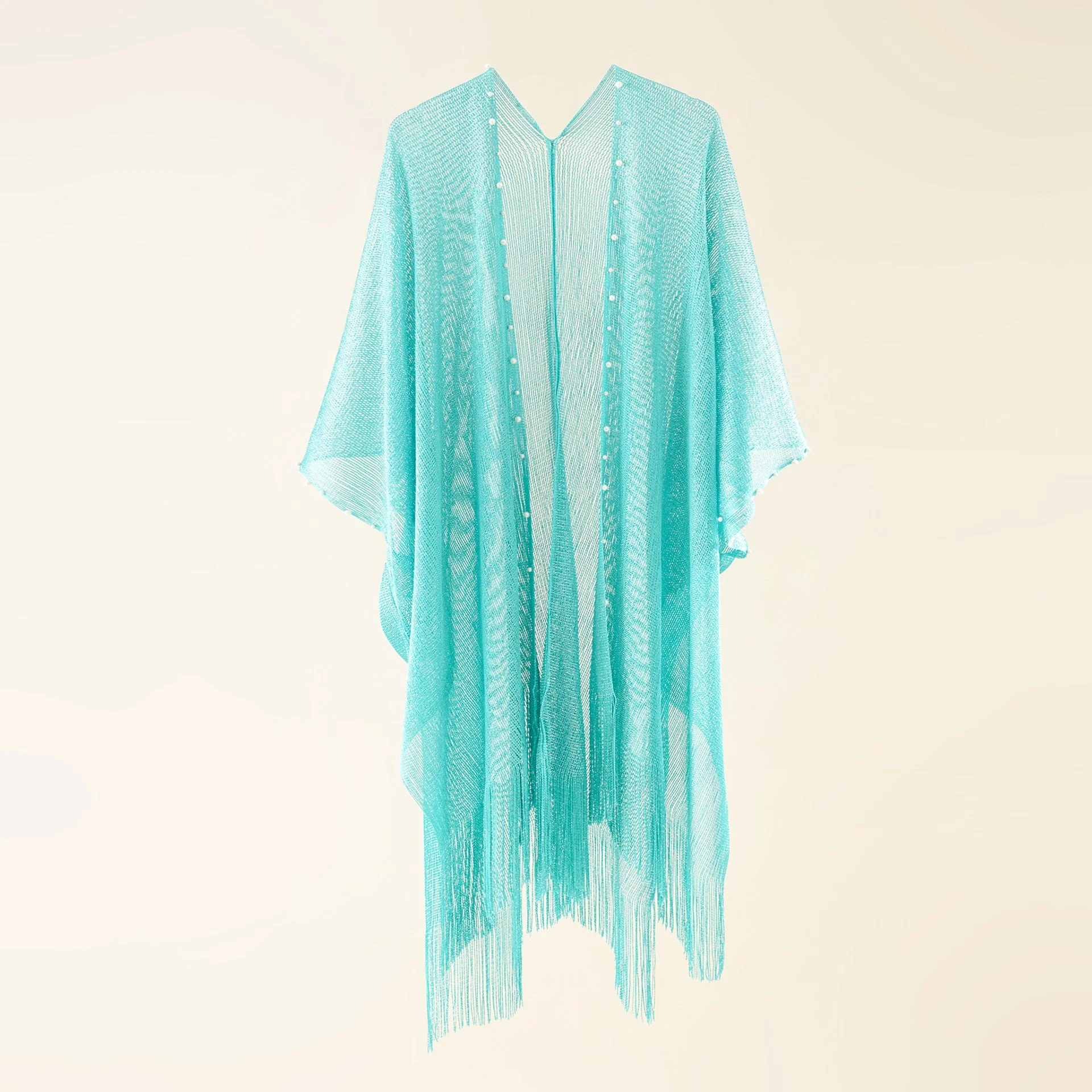 Damen Transparenter Kaftan mit Fransigen Kanten und Elegantem Design Heidi-Mode - Image 7