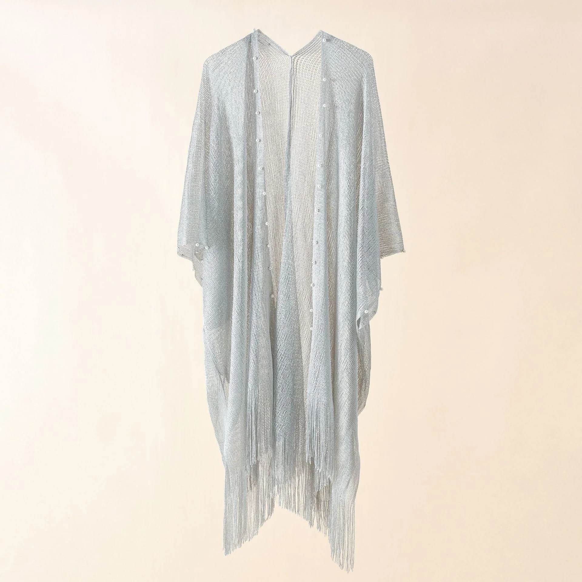 Damen Transparenter Kaftan mit Fransigen Kanten und Elegantem Design Heidi-Mode - Image 9