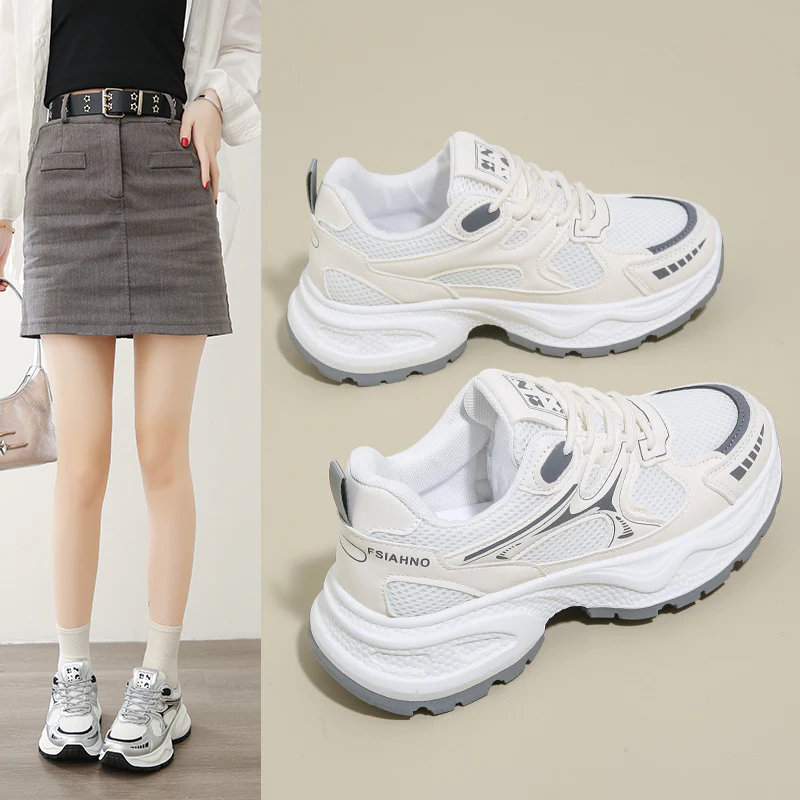 Damen Trend Sneakers mit atmungsaktivem Mesh-Obermaterial und dämpfender Sohle Heidi Mode - Image 2