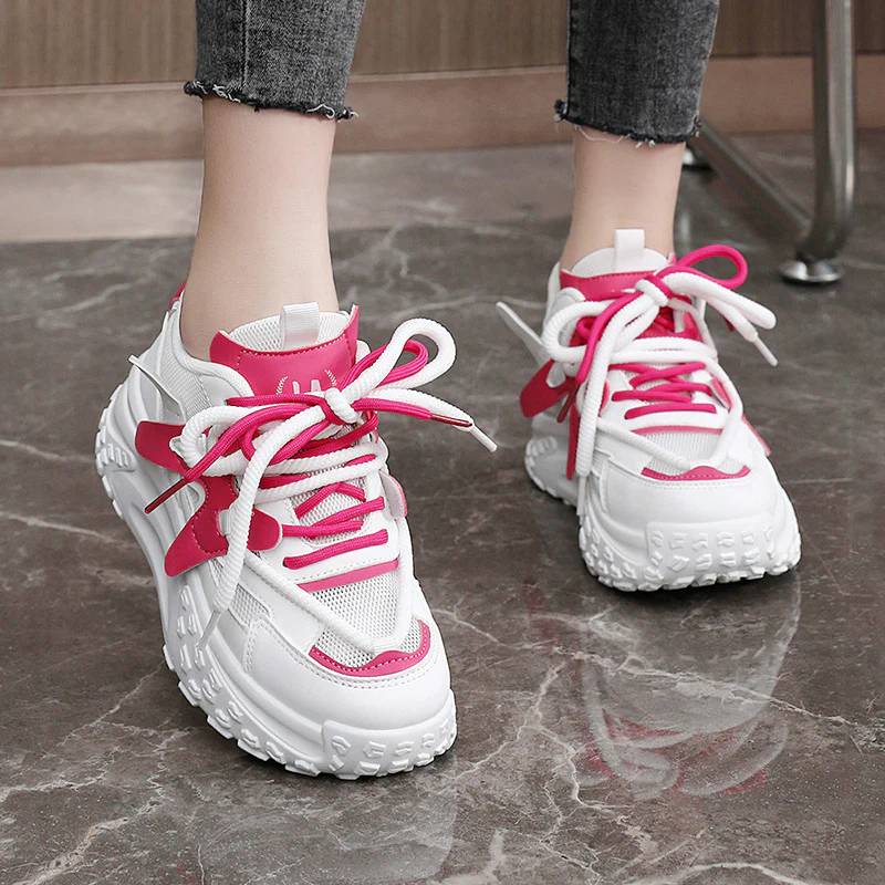 Damen trendige Chunky Sneaker mit dämpfendem Sohlenprofil und atmungsaktiver Oberfläche Heidi Mode - Image 4