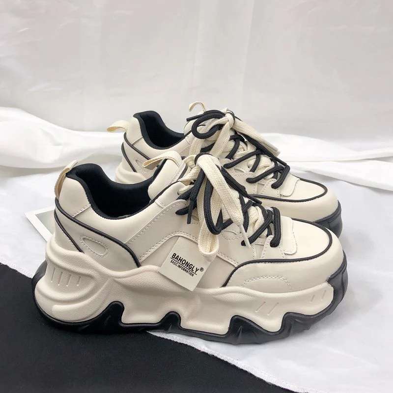 Damen trendige Chunky-Sneaker mit strapazierfähigem Obermaterial und markantem Profil Heidi Mode - Image 6