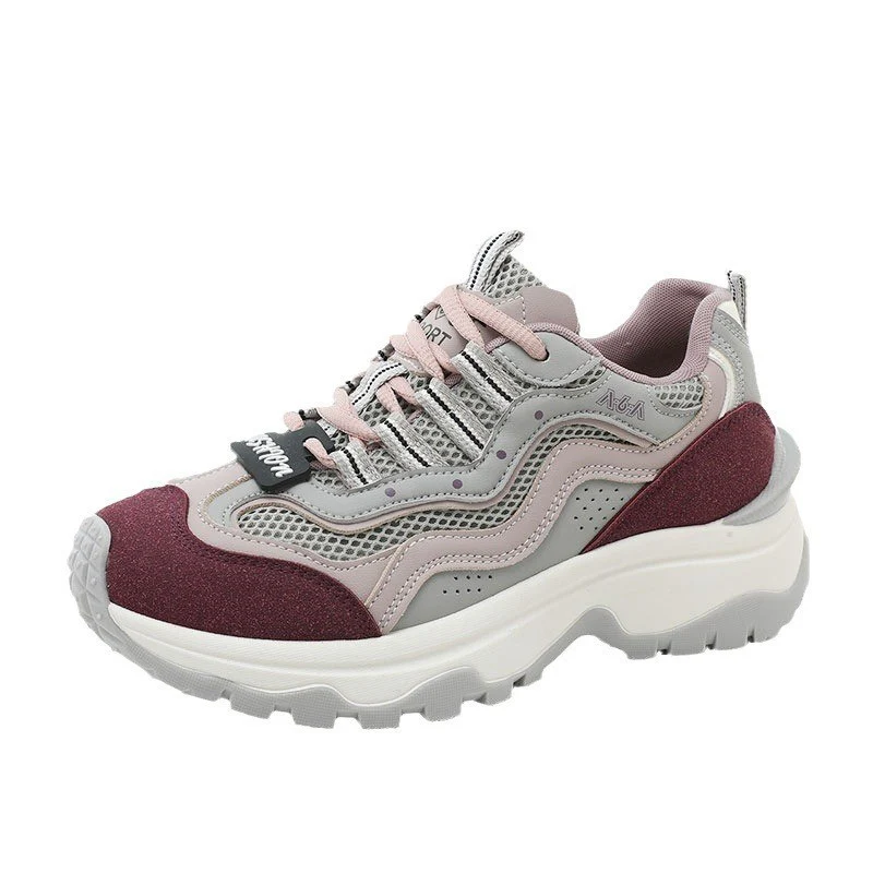 Damen trendige Chunky Sneakers mit atmungsaktivem Mesh und stabiler Sohle Heidi Mode