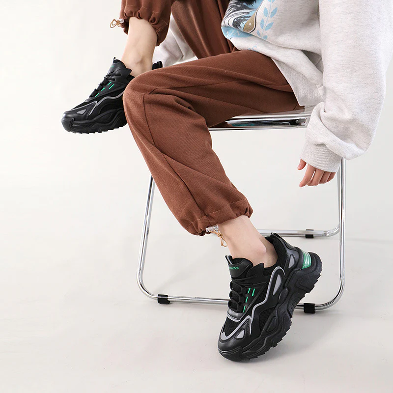 Damen Trendige Chunky Sneakers mit atmungsaktiven Mesh-Einsätzen und dämpfendem Sohlenprofil Heidi Mode - Image 4