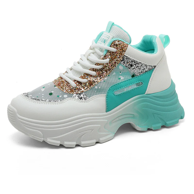 Damen Trendige Chunky Sneakers mit glitzernden Akzenten und ausgeprägtem Sohlenprofil Heidi Mode - Image 5