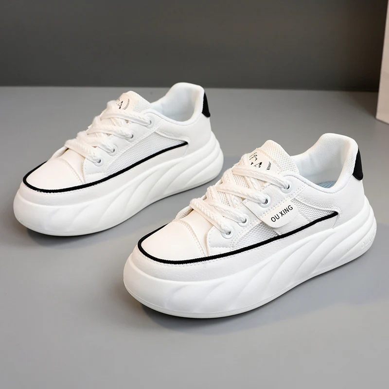 Damen trendige Chunky Sneakers mit hochgezogener Sohle und atmungsaktivem Obermaterial Heidi Mode - Image 2