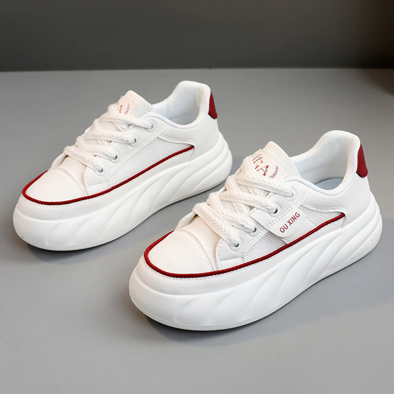 Damen trendige Chunky Sneakers mit hochgezogener Sohle und atmungsaktivem Obermaterial Heidi Mode - Image 6