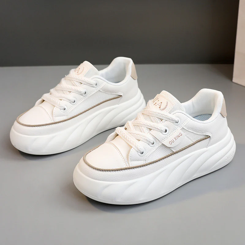Damen trendige Chunky Sneakers mit hochgezogener Sohle und atmungsaktivem Obermaterial Heidi Mode - Image 8