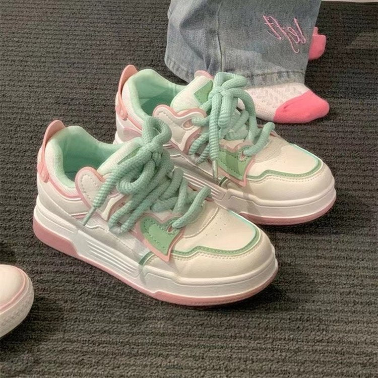 Damen Trendige Freizeitsneakers mit elastischen Schnürsenkeln und dämpfender Sohle Heidi Mode