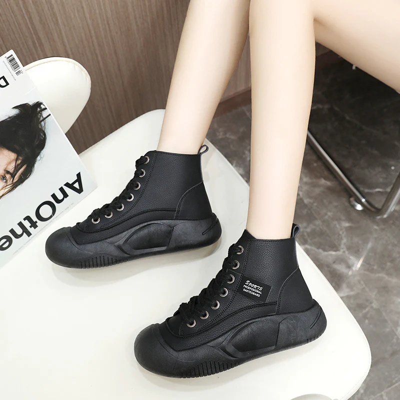 Damen trendige High-Top Sneakers mit rutschfester Sohle und atmungsaktivem Obermaterial Heidi Mode - Image 3