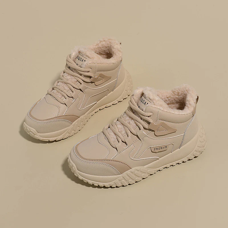 Damen trendige High-Top Sneakers mit weichem Fleece-Futter und rutschfester Laufsohle Heidi Mode - Image 2