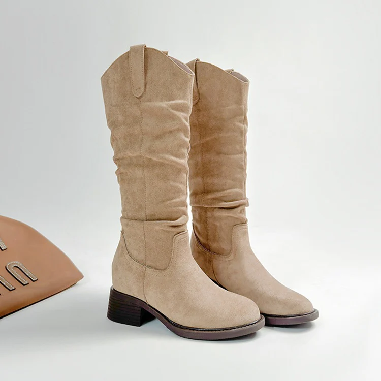 Damen Trendige Overknee Stiefel mit elegantem Blockabsatz Heidi Mode - Image 4