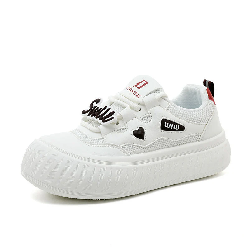 Damen Trendige Plateau-Sneaker mit buntem Schriftzug Heidi Mode - Image 5