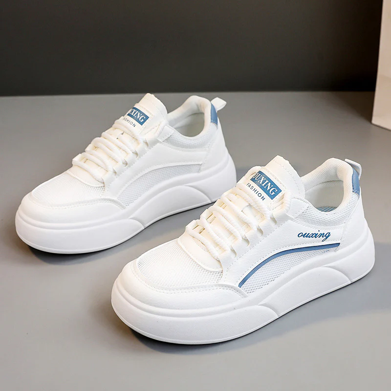 Damen trendige Plateau Sneakers mit atmungsaktiver Mesh-Oberfläche und dämpfendem Sohlenprofil Heidi Mode - Image 7