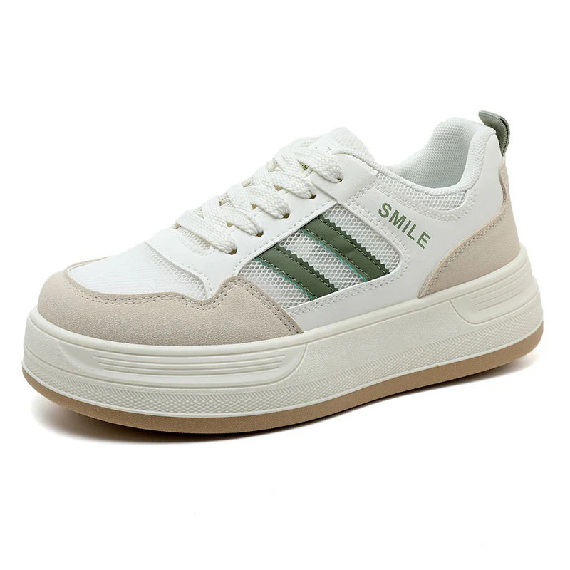 Damen trendige Plateausneaker mit atmungsaktiver Mesh-Oberfläche und dämpfender Sohle Heidi Mode