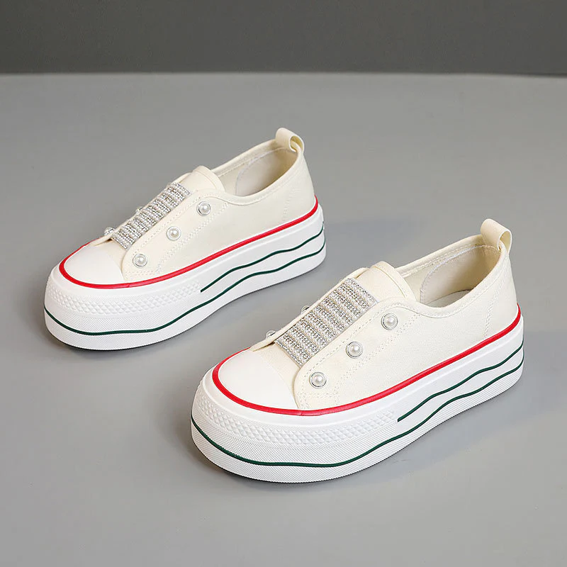 Damen trendige Slip-On Sneakers mit Glitzer-Applikationen Heidi Mode - Image 8