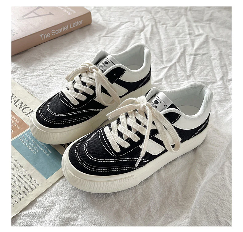 Damen Trendige Sneaker mit strukturiertem Obermaterial und bequemer Dämpfung Heidi Mode - Image 7