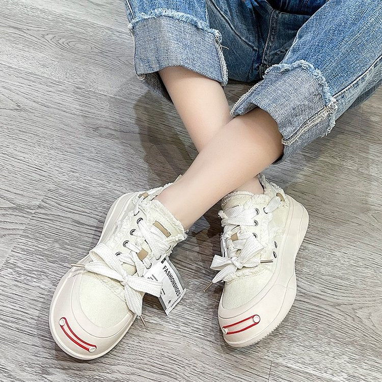 Damen Trendige Sneakers mit auffälligem Design und innovativer Schnürung Heidi Mode - Image 2