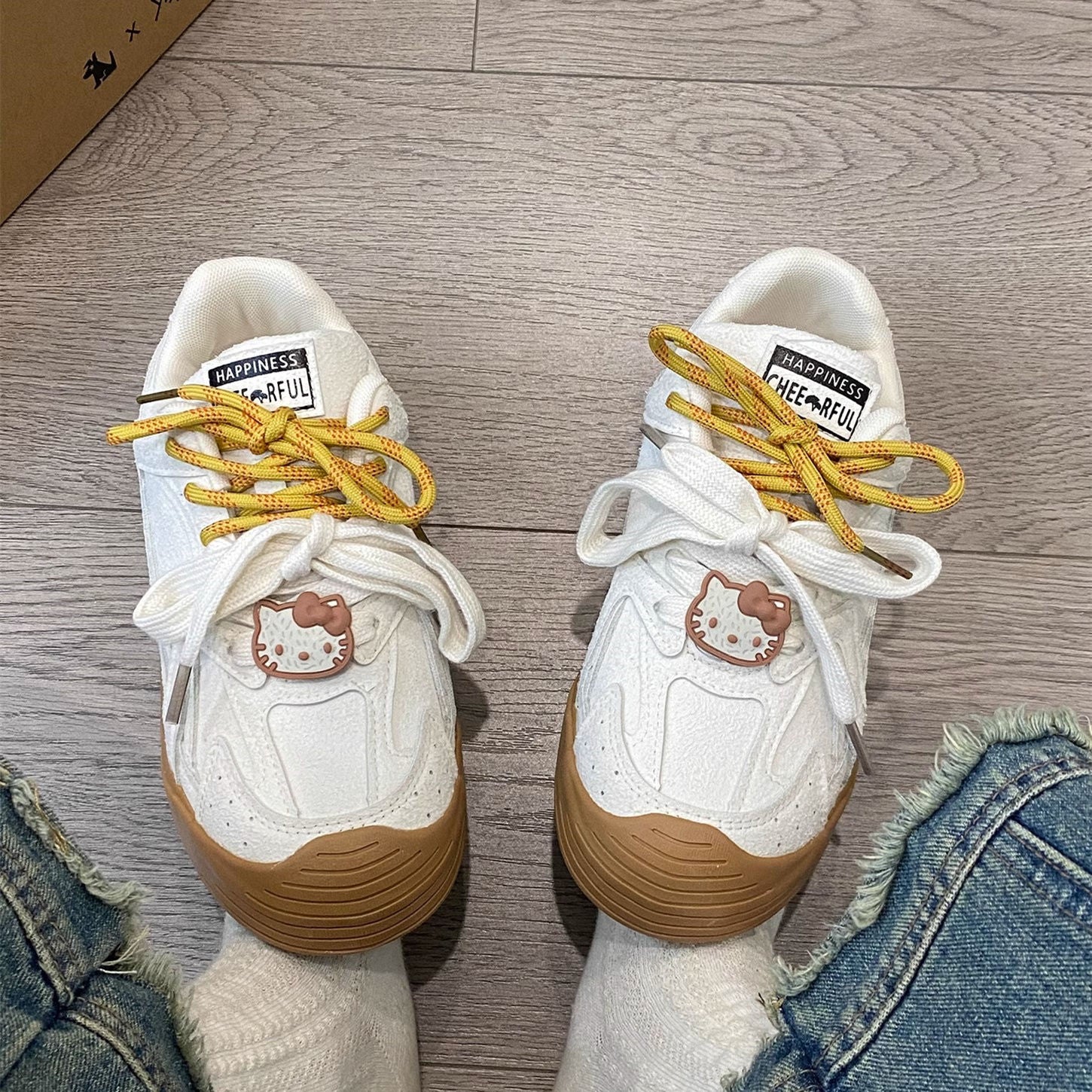Damen trendige Sneakers mit elastischem Mesh-Obermaterial und komfortabler Dämpfung Heidi Mode