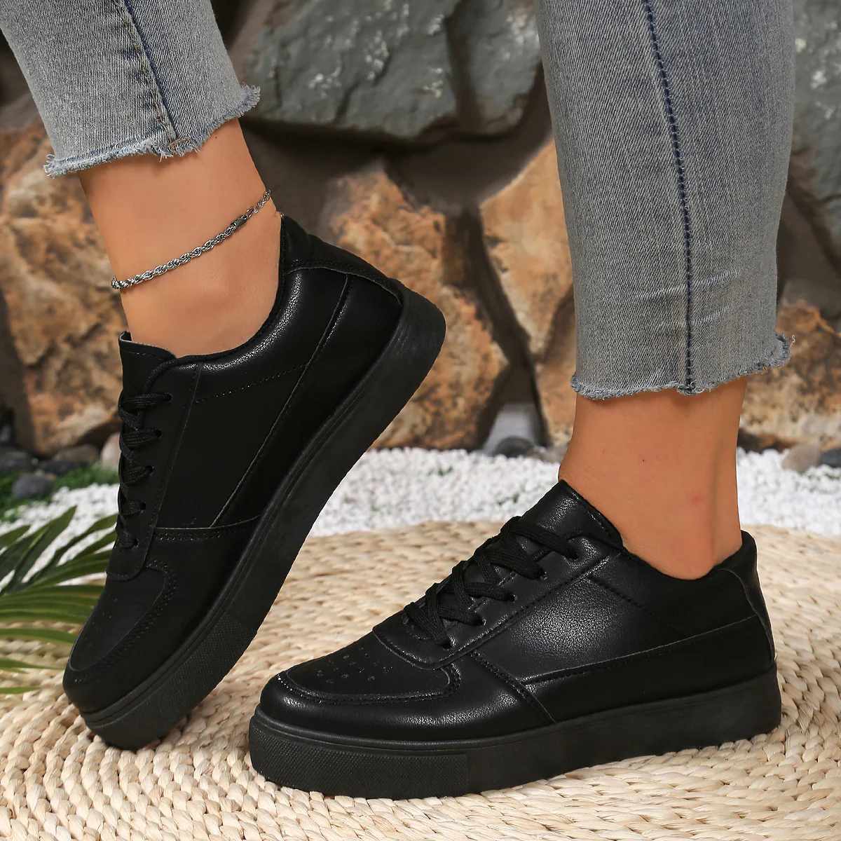 Damen Trendige Sneakers mit modischer Struktur Heidi Mode - Image 3