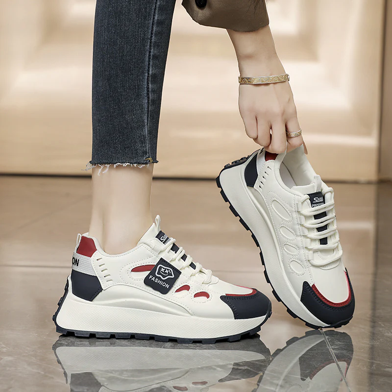 Damen Trendige Sneakers mit stylishem Plateausohlen-Design Heidi Mode - Image 3