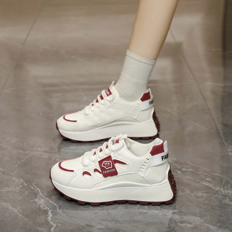 Damen Trendige Sneakers mit stylishem Plateausohlen-Design Heidi Mode - Image 6