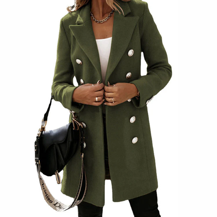 Damen Übergangsjacke mit Doppelter Knopfleiste und Elegantem Kragen Heidi-Mode - Image 10