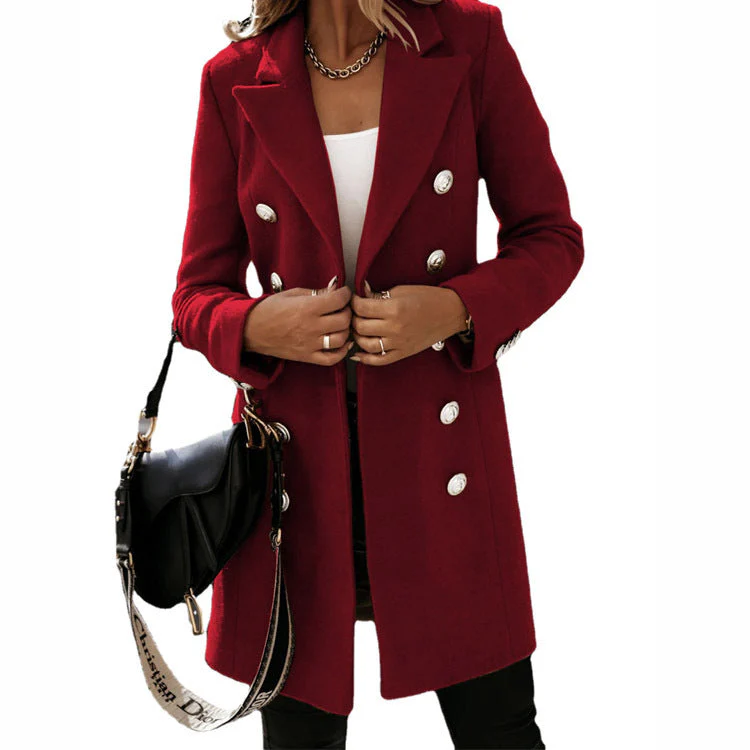Damen Übergangsjacke mit Doppelter Knopfleiste und Elegantem Kragen Heidi-Mode - Image 3