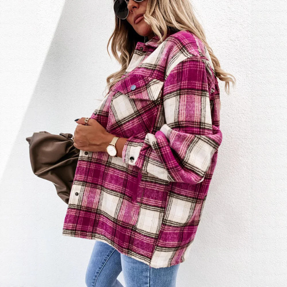 Damen Übergroße Karo-Pulloverjacke Heidi-Mode - Image 2