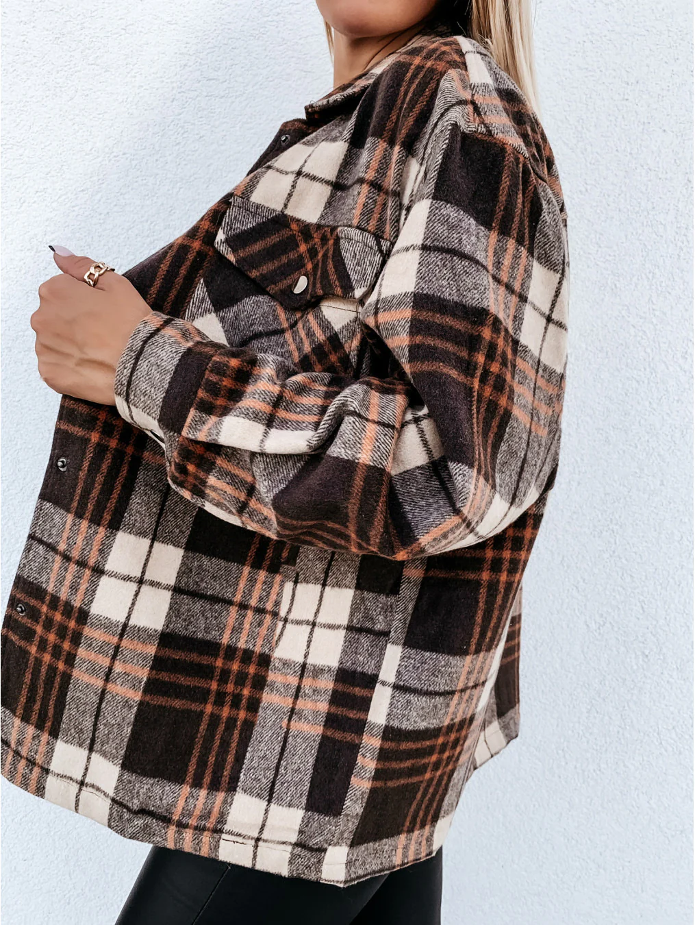 Damen Übergroße Karo-Pulloverjacke Heidi-Mode - Image 6
